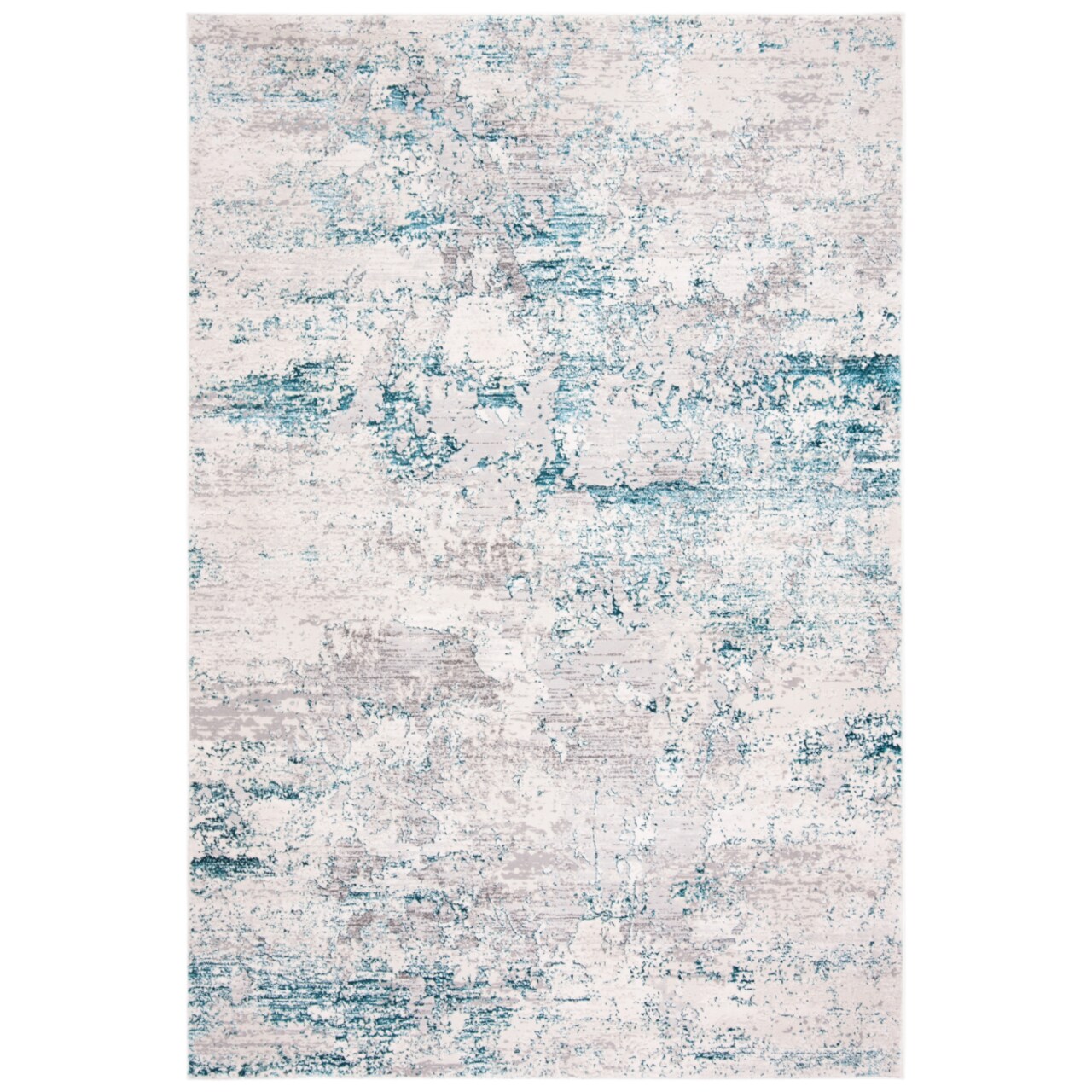Safavieh Amalfi Collection Amf572B Cream / Turquoise Rug Modern Area Rug Carpet